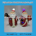 2016 new ceramic christmas crafts,christmas snowman dolls with led light